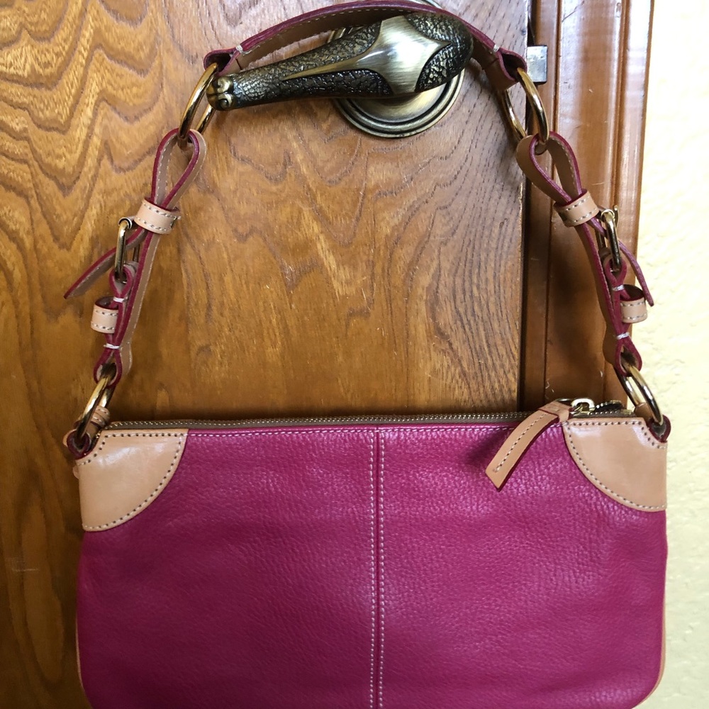 Dooney & Bourke Pink and Tan Shoulder Bag - Picture 3 of 8